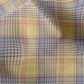 Yellow And Blue Plaid Pattern Micro Fleece