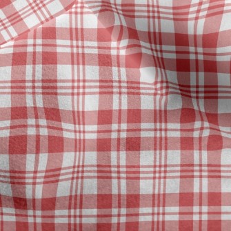 Red Striped Checkered Micro Fleece