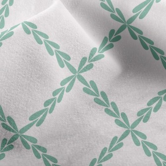 Grid Of Leaves Micro Fleece