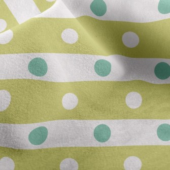 Polka Dot Horizontal Stripes Micro Fleece