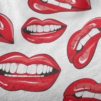 Charming Red Lips Minky