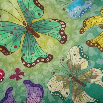 Colorful Butterflies Minky
