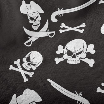 Evil Pirate Skeleton Minky