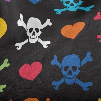 Bright Heart Skull Minky