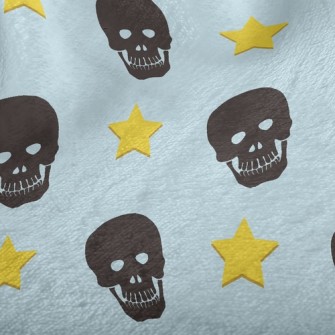 Black Skull Star Minky