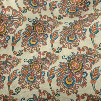 Bright Damask Flowers Minky