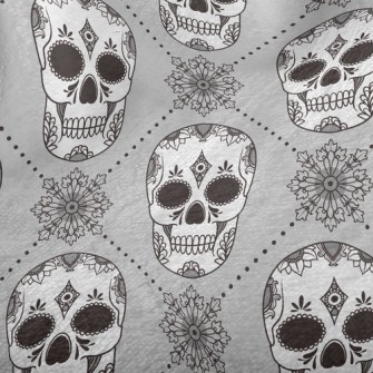 Folk Painted Skeleton Minky