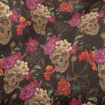 Wreath Skull Minky