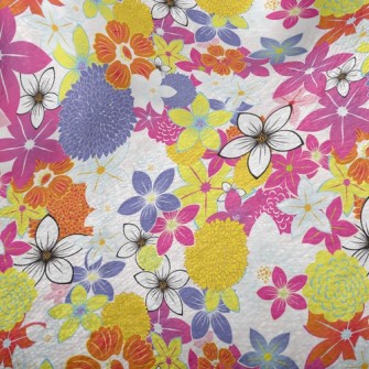Delicate Blooming Flowers Minky
