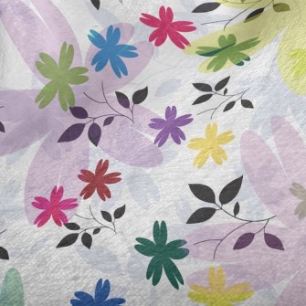 Colorful Flowers Minky