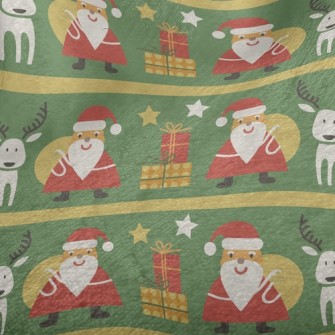 Santa Giving Gifts Minky