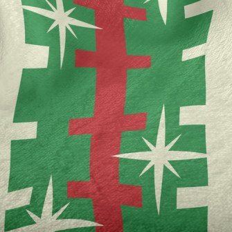 Christmas Ladder Stars Minky