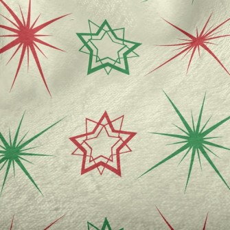 Red And Green Shining Stars Minky