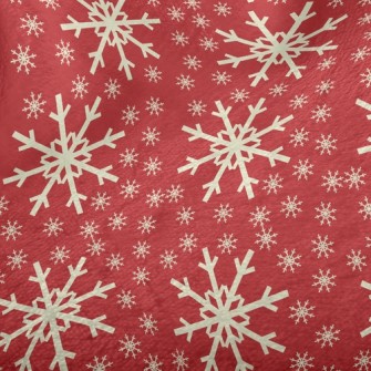 Shiny Christmas Snowflakes Minky