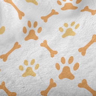 Cute Bone Footprints Minky