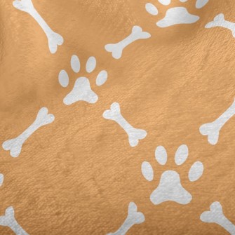 Dog Footprint Bone Minky