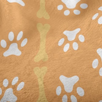 Straight Line Dog Footprint Bo Minky