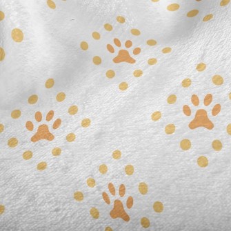 Square Line Dog Footprints Minky