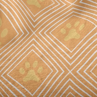 Diamond Frame Dog Footprints Minky