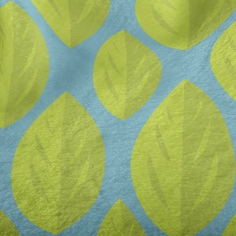 Vibrant Green Leaves Minky