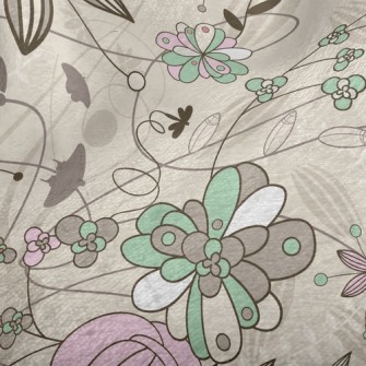 Elegant Rustic Floral Minky
