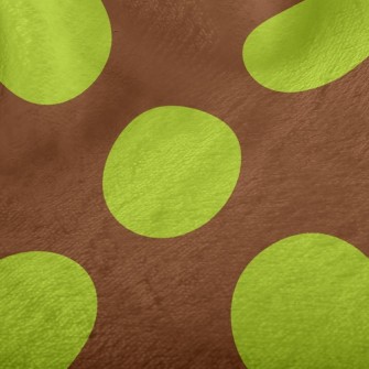 Trendy Mustard Green Dots Minky