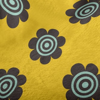 Black Spiral Sunflower Minky