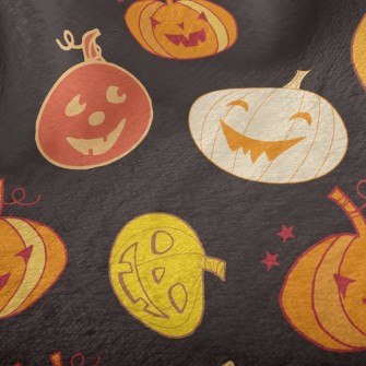 Playful Funny Pumpkin Minky