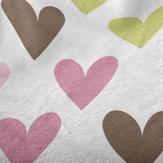 Colorful Little Hearts Minky