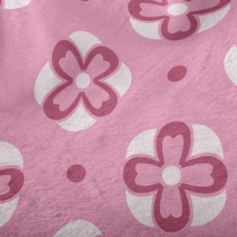 Changing Pink Flowers Minky