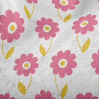 Elegant Pink Flowers Minky