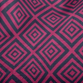 Pink Black Line Square Minky