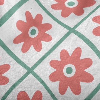 Flowers In Grid Minky