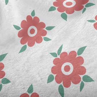 Green Leaves Dotted With Flowe Minky
