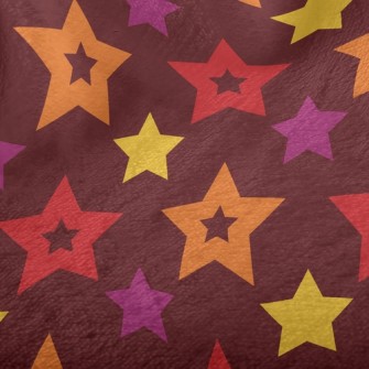 Colorful Hollow Stars Minky