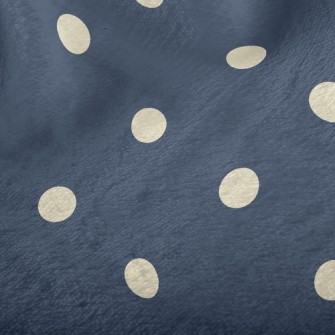Classic Navy Polka Dots Minky