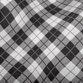 Black And White Gray Line Squa Minky