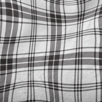 Black And White Plaid Pattern Minky
