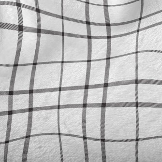 Black And White Plaid Pattern Minky