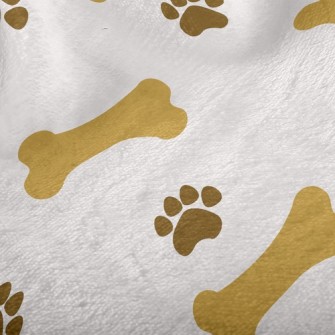 Minimalistic Bone Footprints Minky