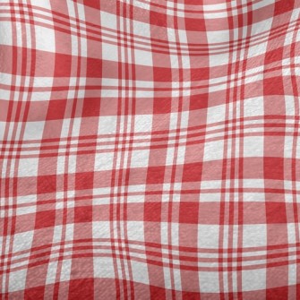 Red Striped Checkered Minky