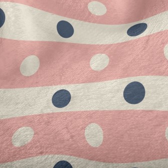 Polka Dot Horizontal Stripes Minky