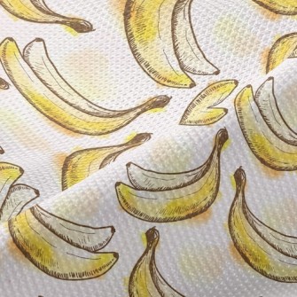 Hand Drawn Cute Banana Piqué