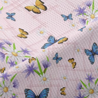 Elegant Two-Color Butterfly Piqué