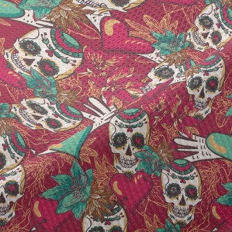 Heart Painted Skull Piqué