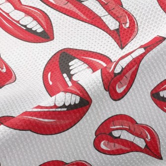 Charming Red Lips Piqué