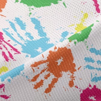 Colorful Handprints Piqué