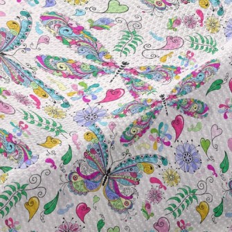 Colorful Butterfly Piqué