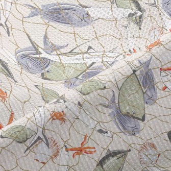 Fish In Fishnet Piqué