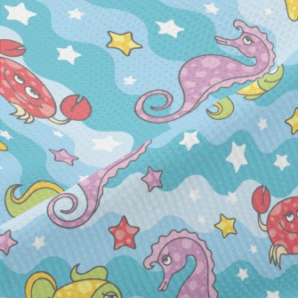 Underwater Animals Piqué